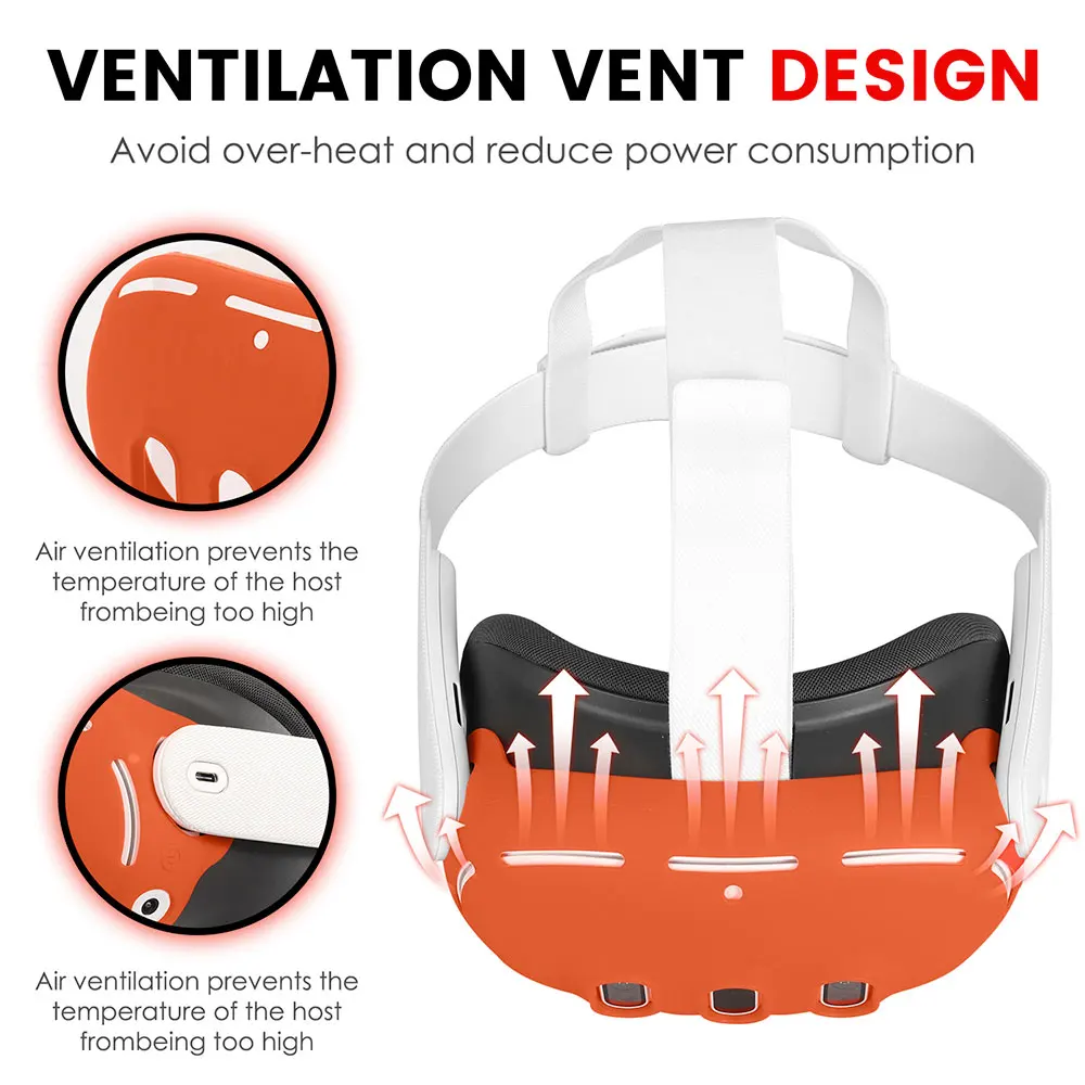 Ensemble de housses de protection en Silicone pour Quest 3 VR, coque de poignée de contrôleur de casque, capuchon d'objectif, couverture faciale pour accessoires Meta Quest 3