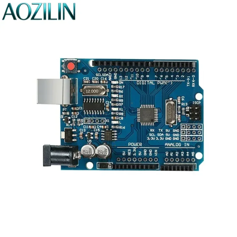 AOZILIN for Arduino UNO R3 Development Board CH340 Driver ATmega328P MCU Module Compatible with Arduino IDE Starter Kit for
