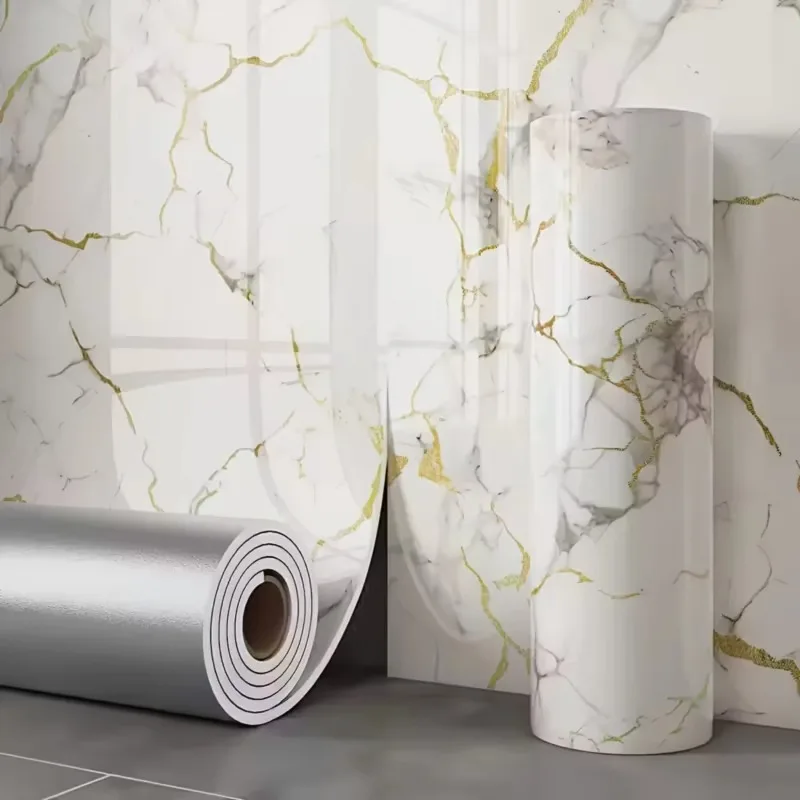 Realistic 3D Marble Self Adhesive Wall Panel Easy Install Stone Look Foam Tile for Bathroom Bedroom Living Room Accent Wall
