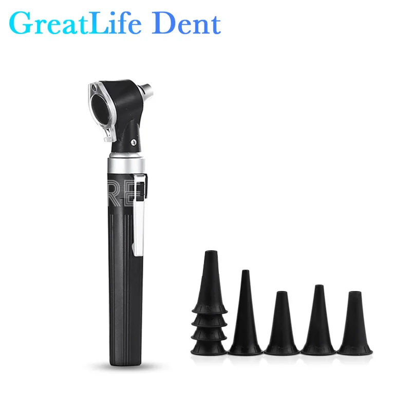 GreatLife Dent Portable Professional Otoscopio Diagnostic Kit ENT Ear Care Endoscope LED Otoscope Ear Cleaner with 8 Tips