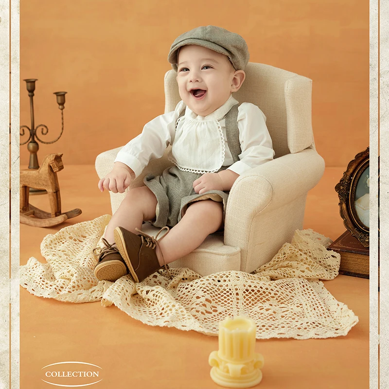 3-month-baby-boy-clothing-canvas-style-infant-shoot-props-artistic-little-gentleman-suit-vintage-candlestick-painting-decoration