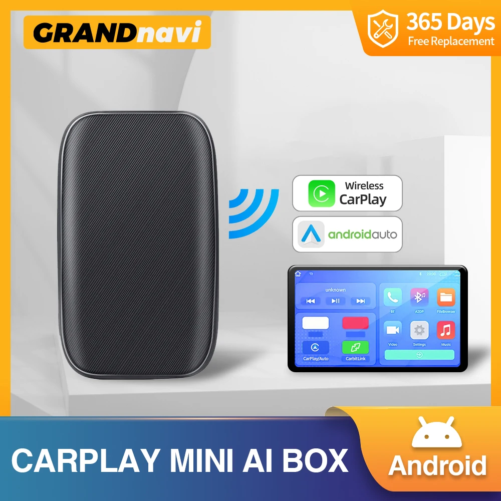 MINI Ai Box Wireless CarPlay Android Auto For Netflix YouTube Android closed system For Lincoln Navigator Continental Nautilus