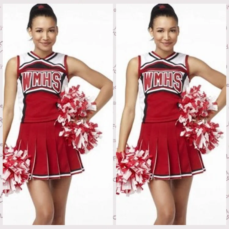 High School Glee Club Girl Cheerleader Costume Glee Style Cheerleading Varsity Cheerleader Cheerios Costume Fancy Dress Uniform