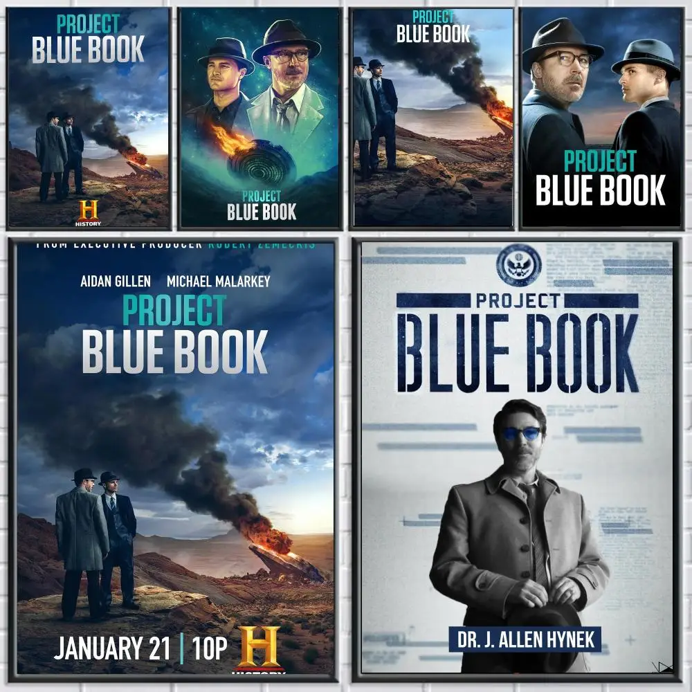 tv series P-Project Blue Book-K Poster Peel and Stick Wall Art for Cafe Office Bar and Home Decoration