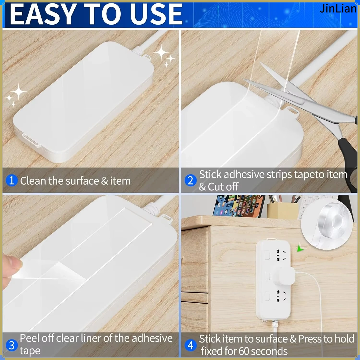 Extra Strong Double-Sided Tape Waterproof Heavy-Duty Transparent Alien Nano Mounting Tape for Wall Picture Hanging Carpet