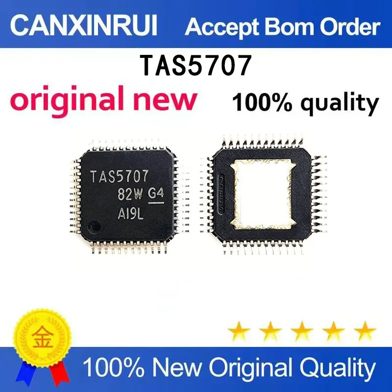（5-100 pieces）New TAS5707 TAS5707PHPR QFP48 TAS5707A D-class audio amplifier chip