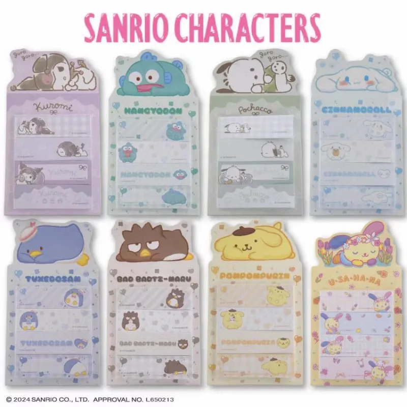 80 Pages of Sanrio Characters Limited Edition Paper Sticky Notes Pochacco TuxedoSam Usahana Desktop N Stickers Stand Toys Gift