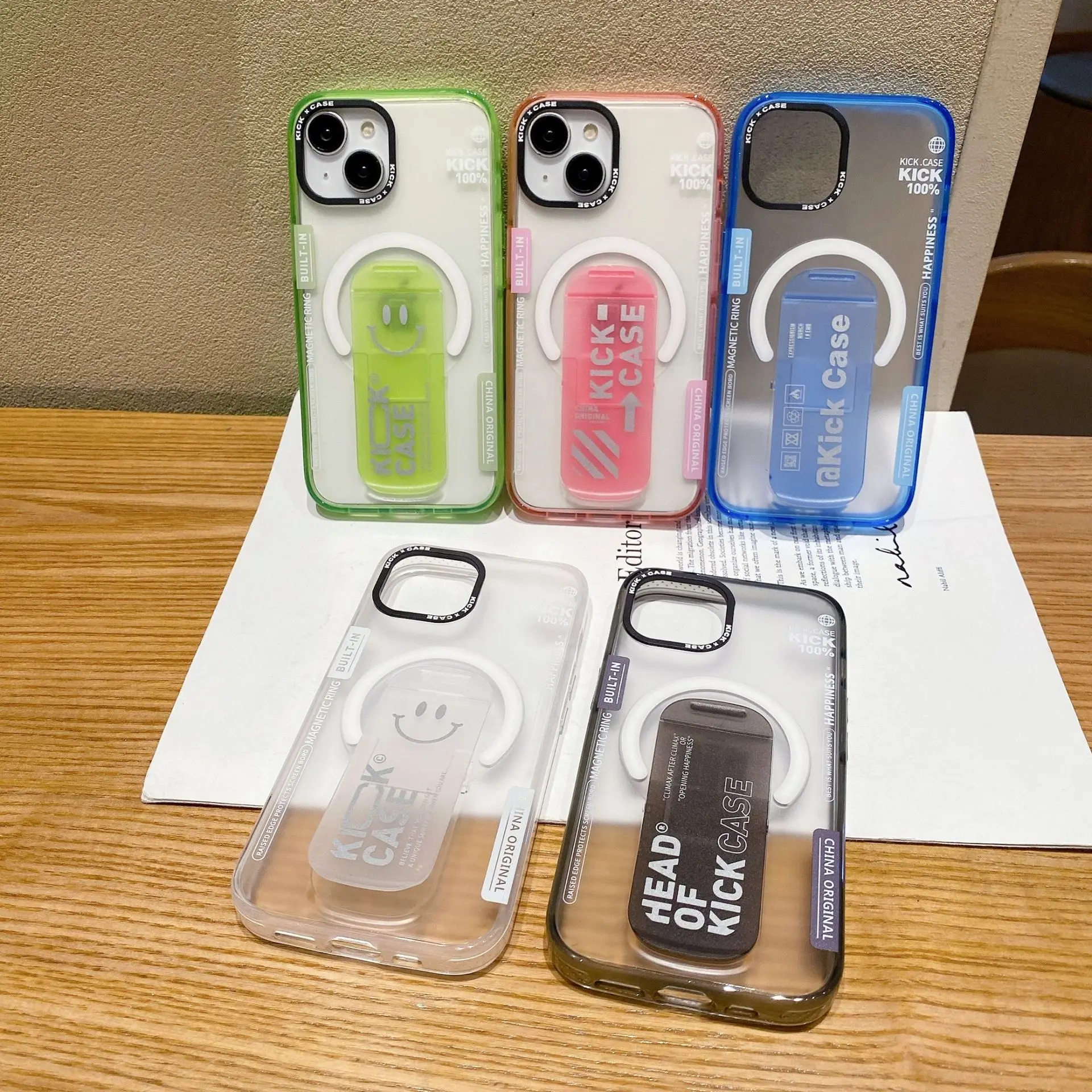 Custodia Push-pull stand Matte skin-feeling per iPhone 15 Pro Max custodia magnetica di alto livello per iPhone 15 Pro 14 Pro Max