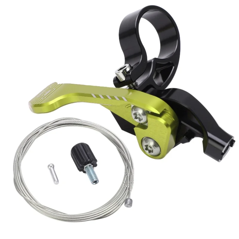 

MEROCA Bicycle Lifting Seat Pipeline Controller Bike Telescopic Seat Post SwitchBlack Green