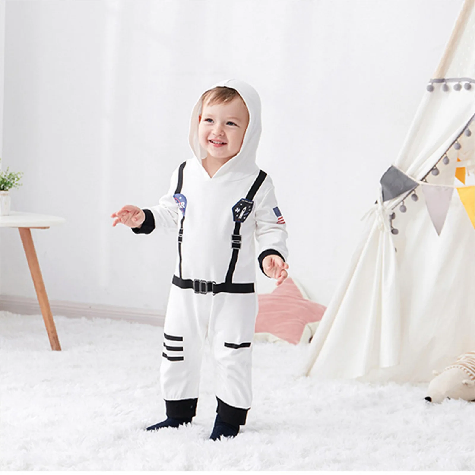 Astronaut Baby Boys Astronaut Costumes Infant Costume For Space Suit Newborn Boys Long Sleeved Jumpsuit Holiday Suit 1 2 3 Years