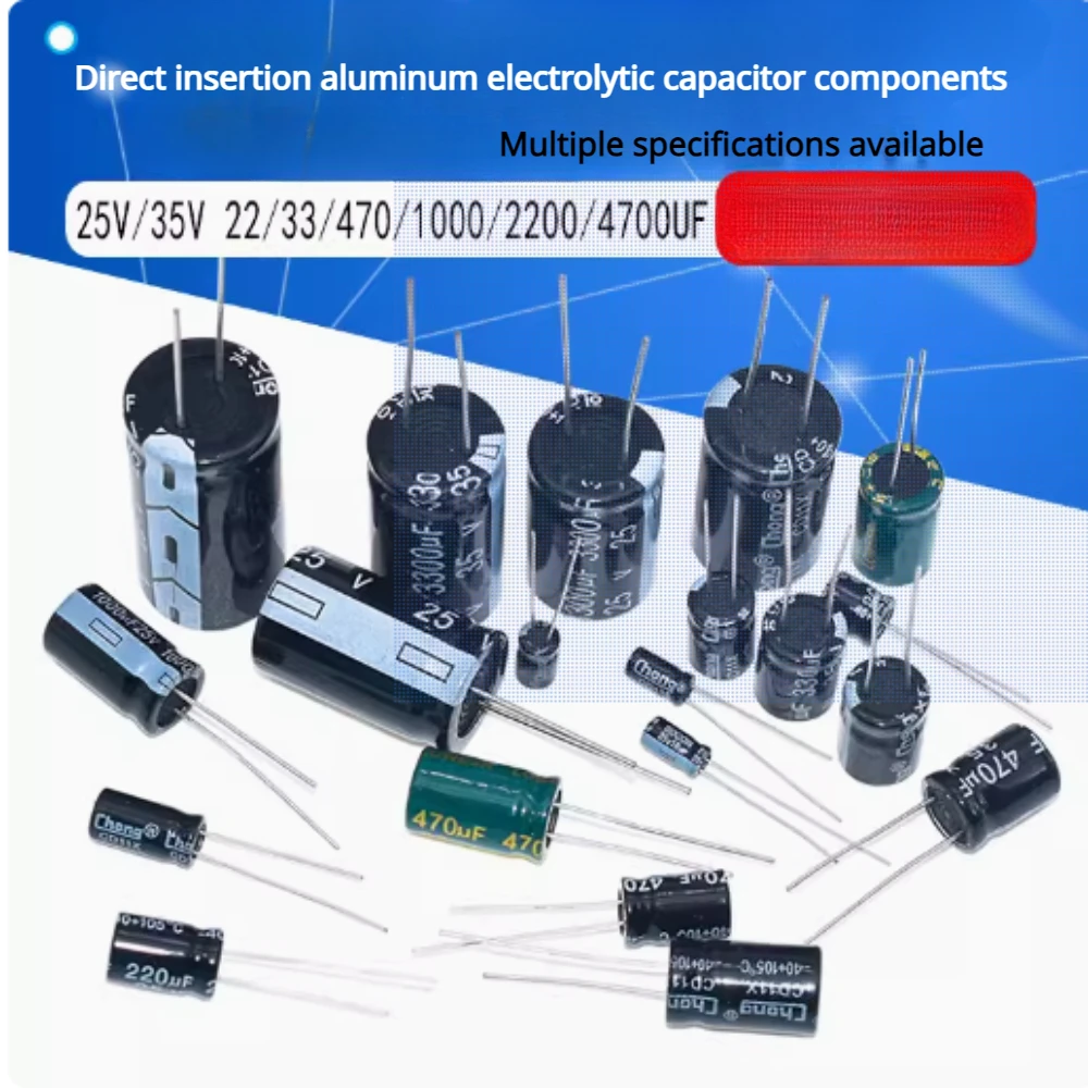 2/5/10/50PCS Aluminum electrolytic capacitor 4V 10V 16V 25V 35V 100UF 220UF 330UF 470UF 680UF 1000UF 47UF 1500UF 10UF 22UF