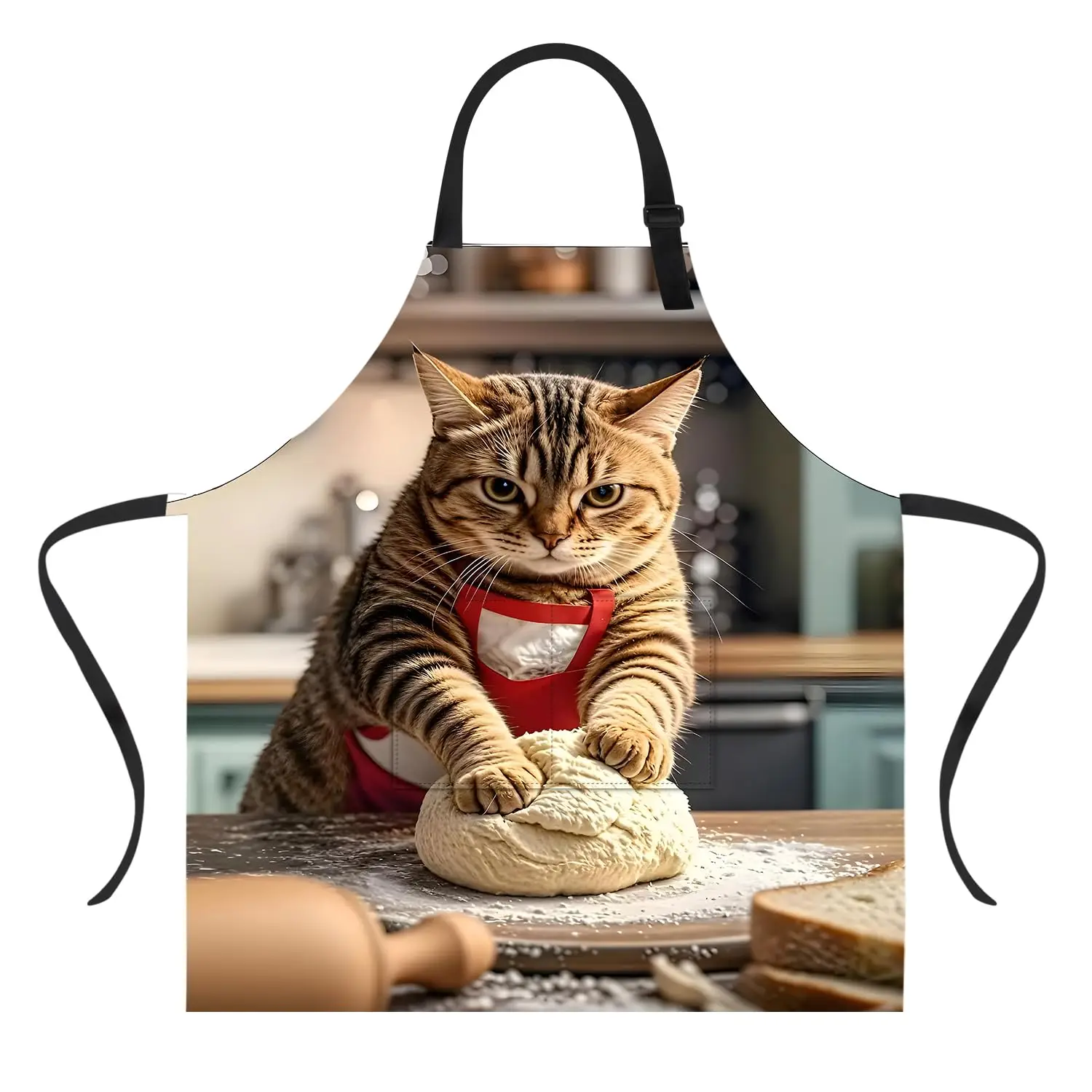 

Funny Cat Apron with Pockets Waterproof for Men Women Kitchen Garden Decor