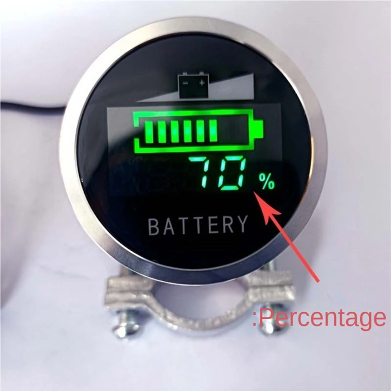 DC6-120V Lead Acid Battery Meter Battery Capacity Indicator LED Digital Voltmeter Voltage Meter 48V