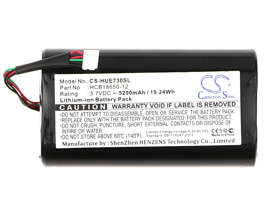 CS Replacement Battery for Huawei E5730,E5730s,E5730s-2 PN:HCB18650-12 5200mAh / 19.24Wh
