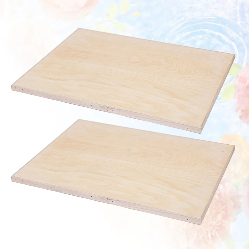 2 Pcs Travel Painting Board Wooden Drawing Easel Portable Canvas Panel Boards for