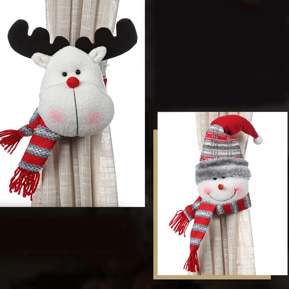 2 قطعة ثلج عيد الميلاد الستار مشبك غرامة صنعة قسط غير المنسوجة النسيج جميل واقعية ثلاثية الأبعاد تحسس قوي احتفالي #4