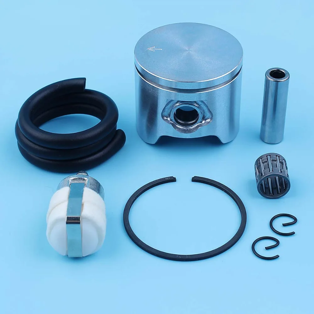 44mm Piston Ring Pin Circlip Fuel Filter Kit For Husqvarna 350 353 346XP 345 340 351 Chainsaw WT Needle Bearing