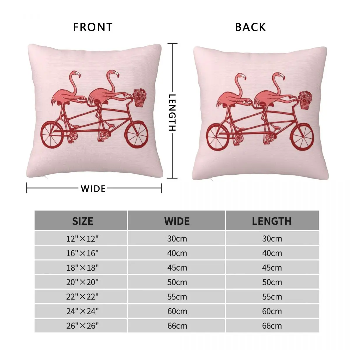 Pink flamingos on tandem bike Throw Pillow home decor items pillowcases for sofa cushions Couch Cushions