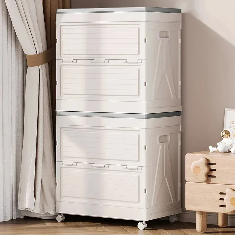 Household Large-capacity Folding Storage Box, Clothing Sorting Box, Toy Storage Box, Clamshell Snack Dust Storage Cabinet