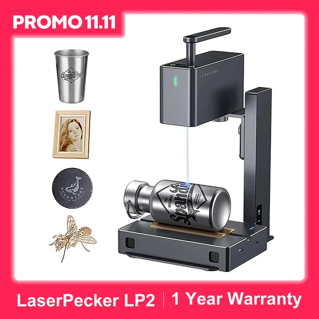 Laserpecker-ポータブルレーザー彫刻機,2k,5w,Bluetooth,金属,プラスチック,lp2,450nm - AliExpress