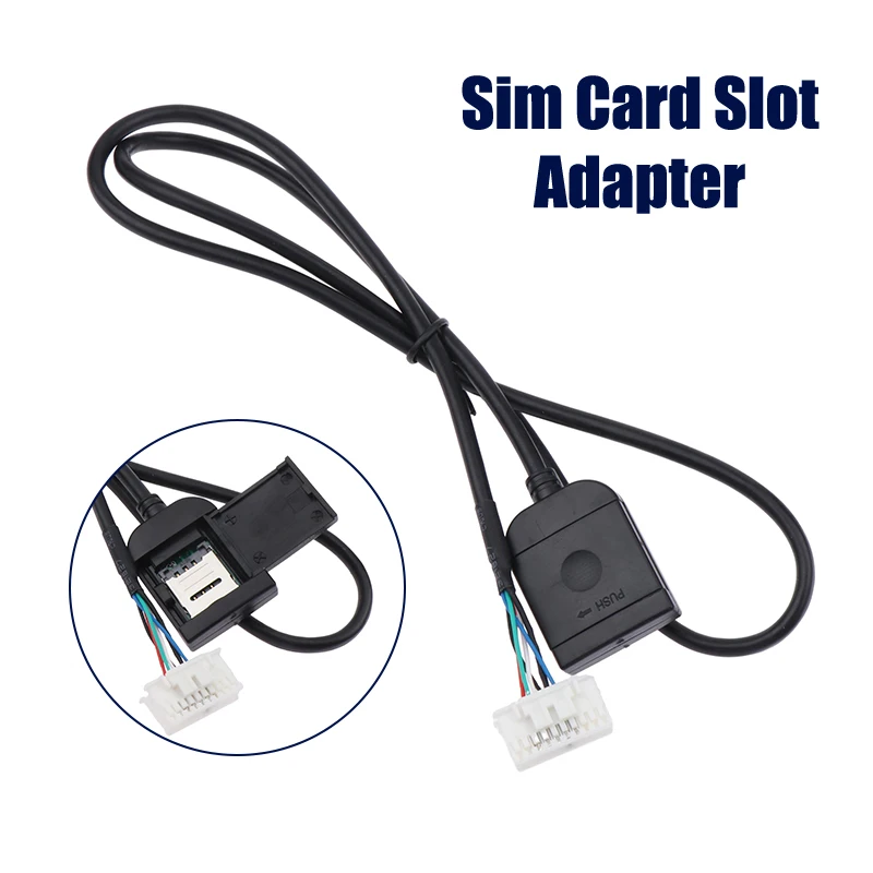 1PC Sim Card Slot Adapter For Android Radio Multimedia Gps 4G 20pin Cable Connector Car Accsesories Wires Replancement Part