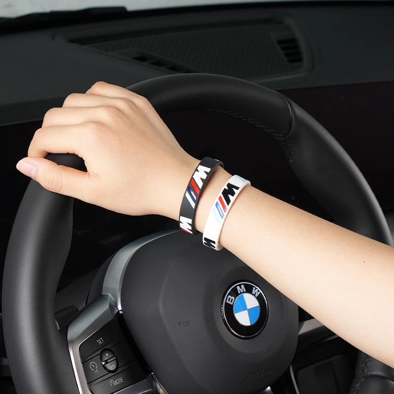 Silicone Wristband Flexible Sports Bracelet Decoration For BMW M Power M3 M4 M5 X1 X3 X5 G30 G20 F30 F20 F10 F48 G01 G02 G05 G32