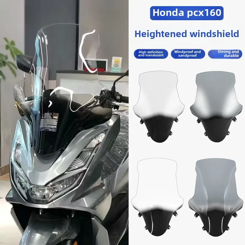 Suitable for PCX160 front windshield with raised front windshield and windproof shield