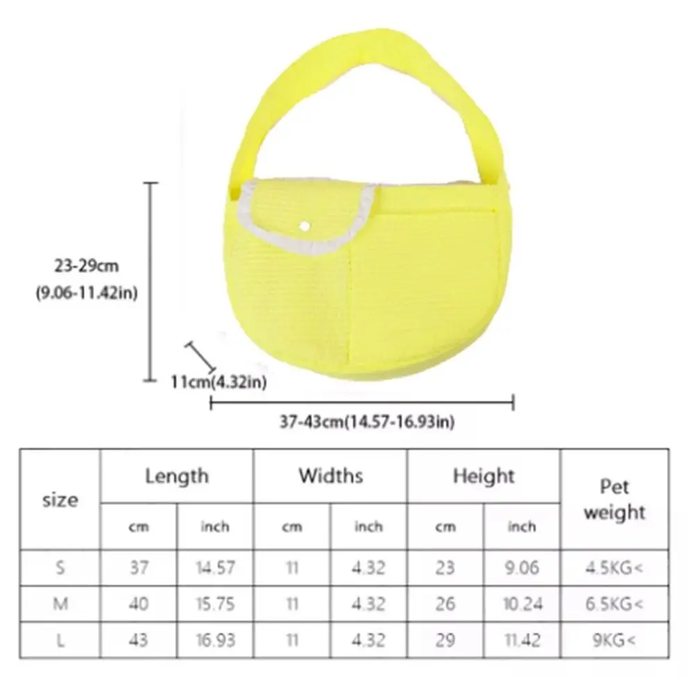 Mochila portátil hecha a mano para mascotas, bolsa suave transpirable para perros, cómoda bolsa de salida para gatos, suministros