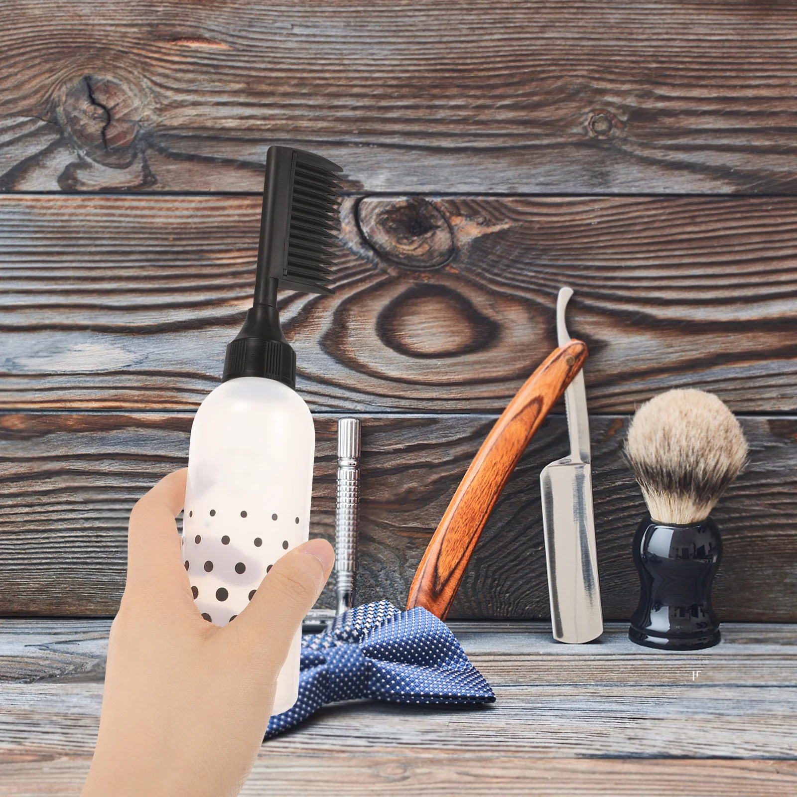 

3Pcs Salon Hair Dye Bottles Small Lightweight Portable for Professional Home Use Hair Dye Comb Bottles Coloring Bottle with Comb