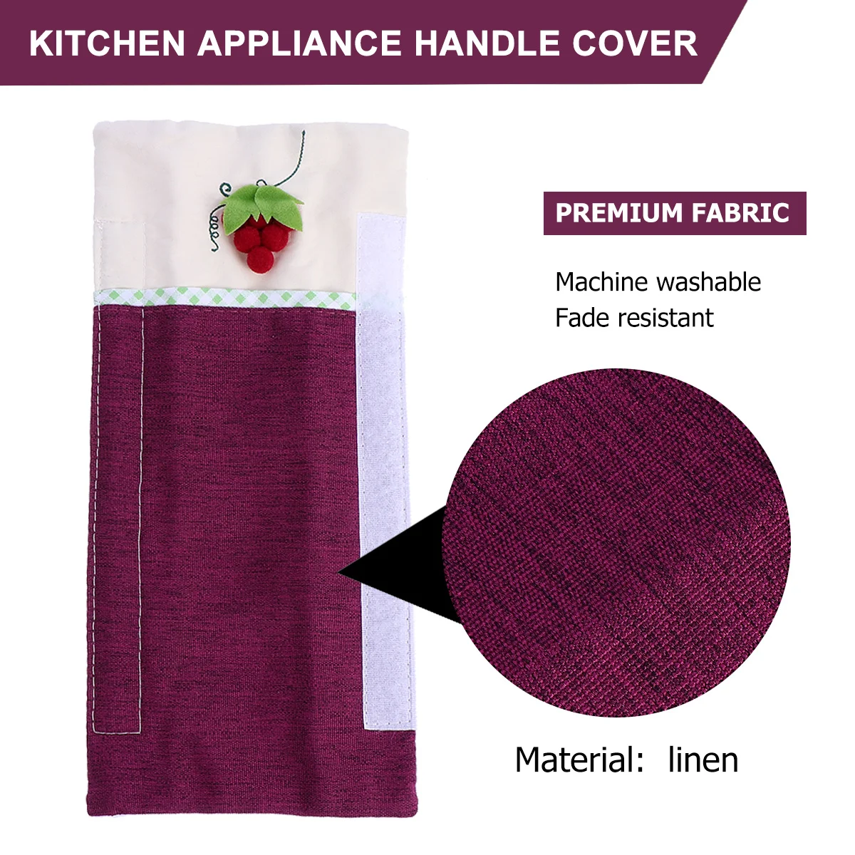 

2Pcs Refrigerator Handle Covers Protective Kitchen Appliance Door Handle Protector Cover for Fridge Microwave Oven Cabinet