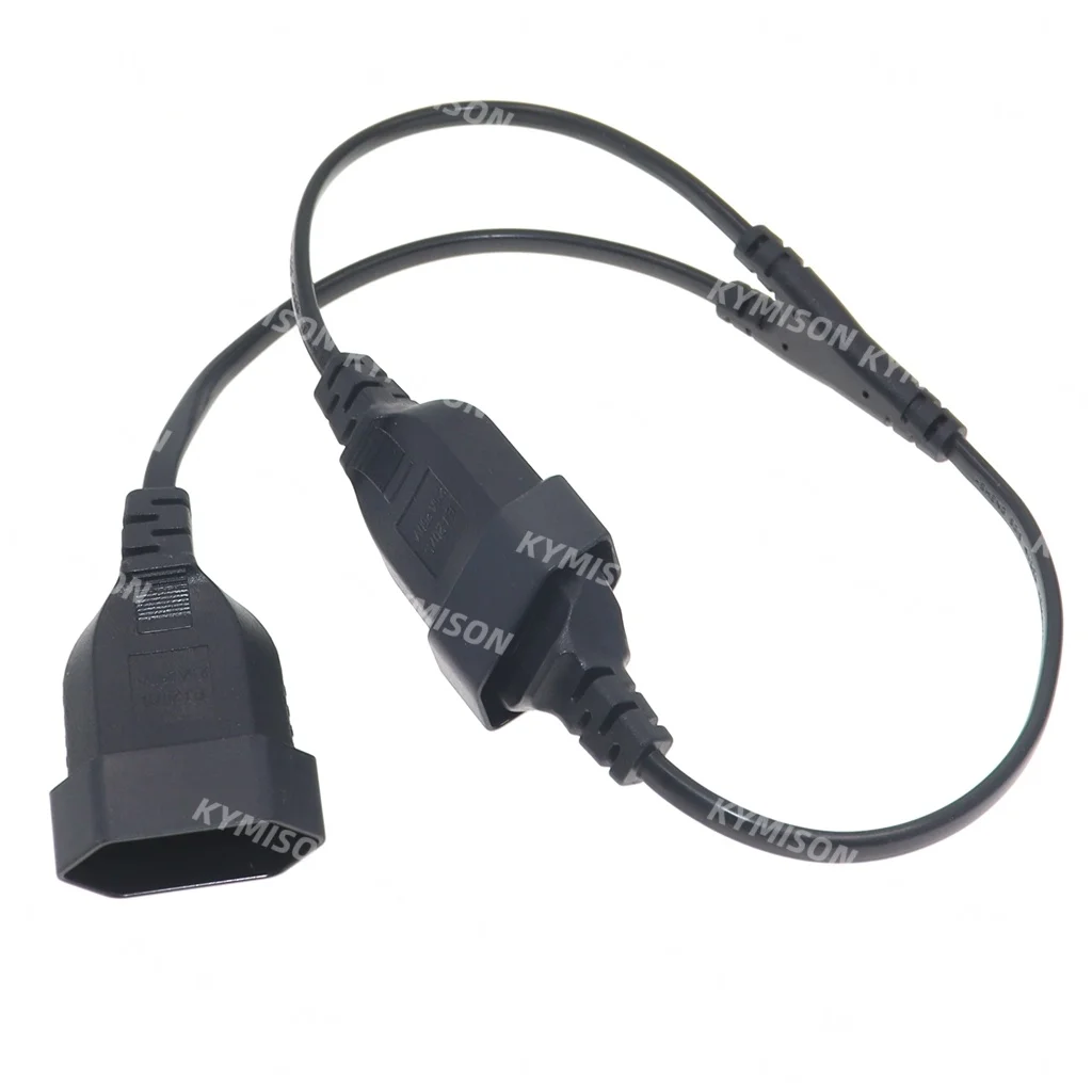EU CEE7/16 EU 2 Prong Male to Female Dual Output,2 Ways Outlet Extension Cord European M/F Power Splitter Cable