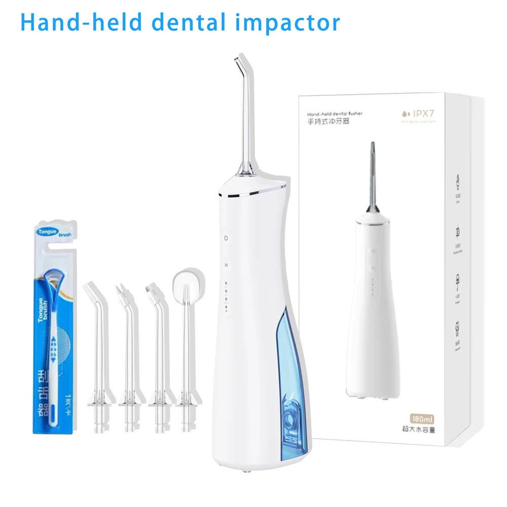 Oral Irrigator ฟัน Scaler 3-Speed ปรับน้ำ Flosser ทันตกรรมแบบพกพา Water Jet 180ML IPX7กันน้ำทำความสะอาดฟัน