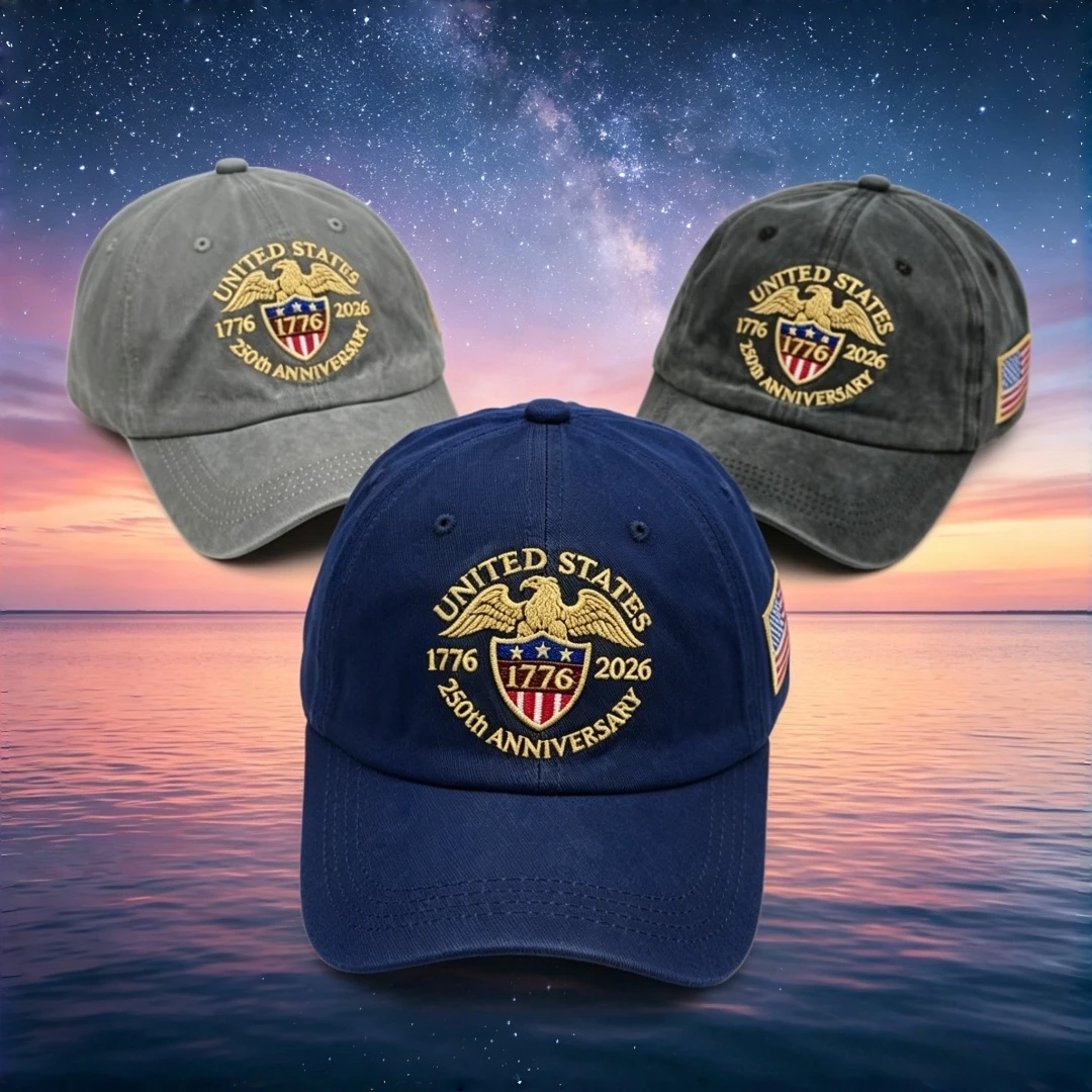 1776-2026 United States 250th Anniversary Baseball Cap Eagle Embroidery Adjustable Patriotic Dad Hat
