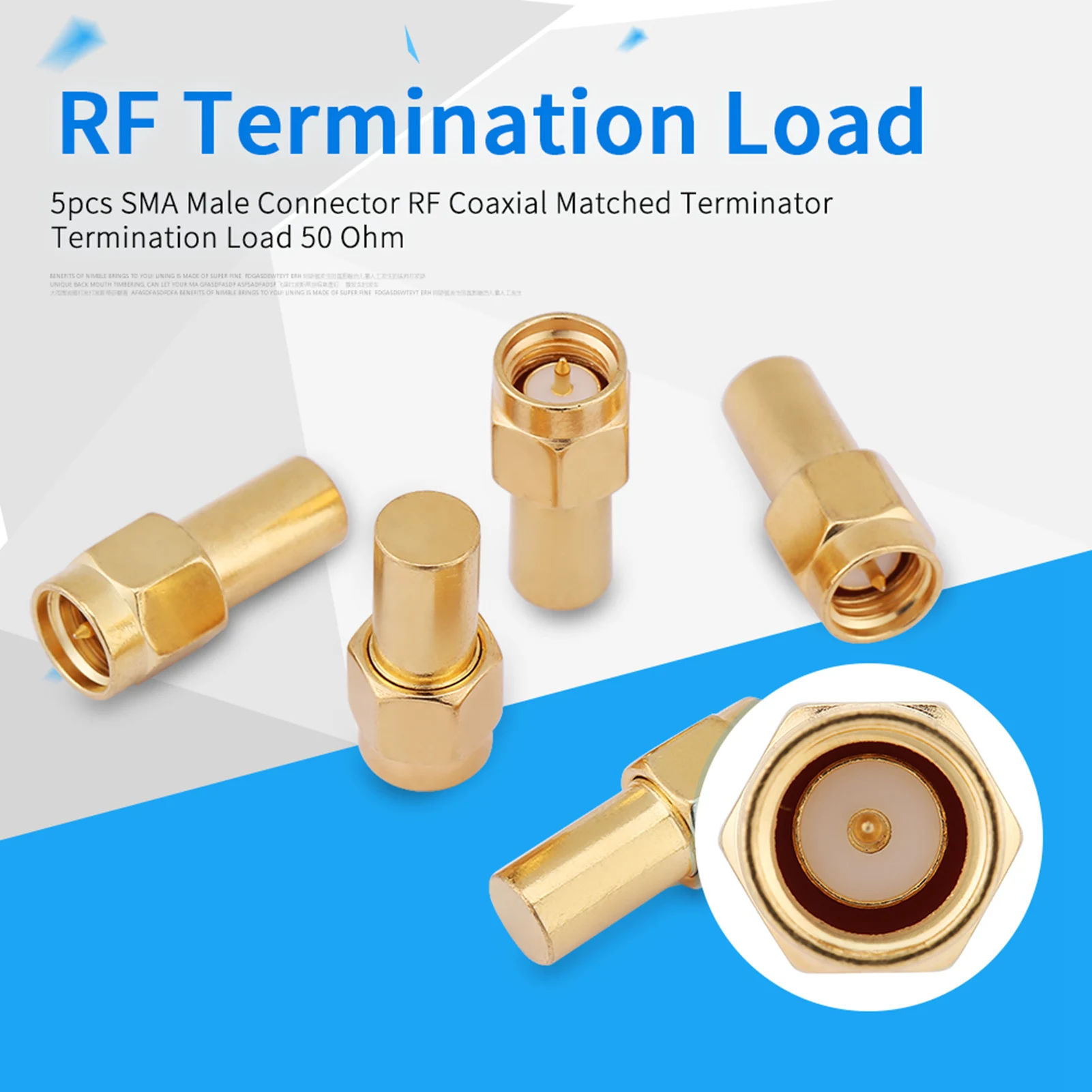 SMA Male Connector RF Coaxial Matched Terminator Termination Load 50 Ohm 2W Coaxial Load SMA Terminator RF Termination Load