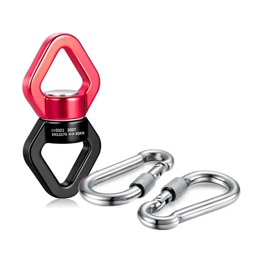 Columpio giratorio 30KN Micro rotador dispositivo giratorio de seguridad accesorio colgante para escalada en roca, hamaca colgante, columpio de árbol web