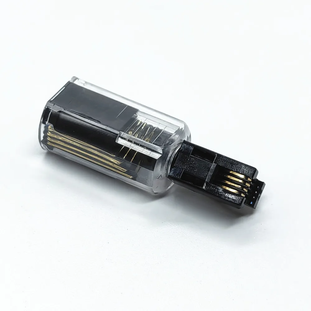 Universal RJ9 4P4C Telephone Cord Detangler 360 Degree Extended Rotating Anti-tangle Landline Swivel Adapter Cable Untangler