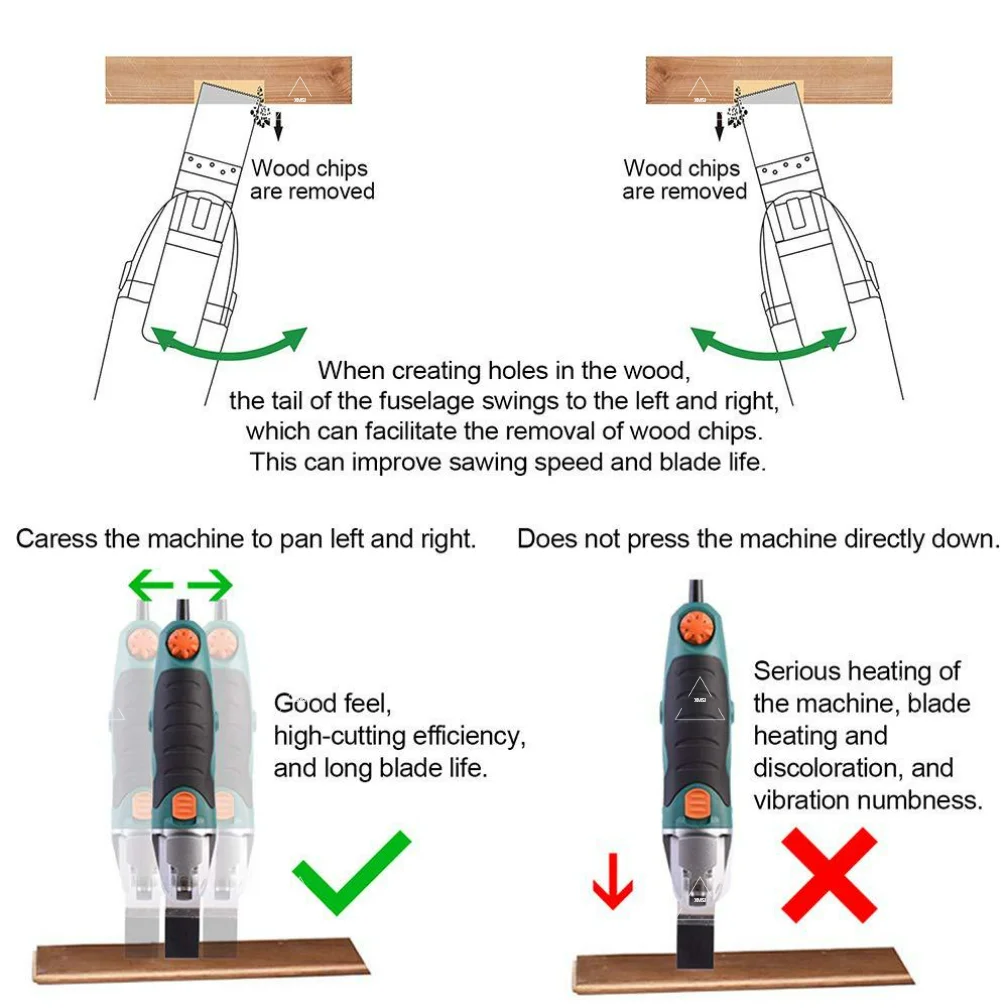 XMSJ 16 stuks oscillerende zaagbladen voor het zagen van hout en metaal Multitool Bi-metaal Quick Release Universal Fit oscillerende gereedschapsbladen