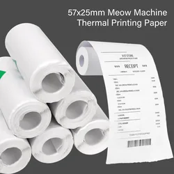 58mm Mini Photo Printer Paper Rolls Thermal Paper 57*25MM White Color Gift DIY Sticker Label Receipt Bill Self-adhesive Paper