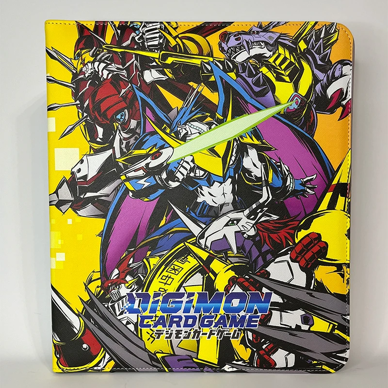 450pcs Digital Monster DTCG Card Album 9Grid30Pages Zipper Cards Binder Book Folder Digimon Adventure Games Card Collection Book