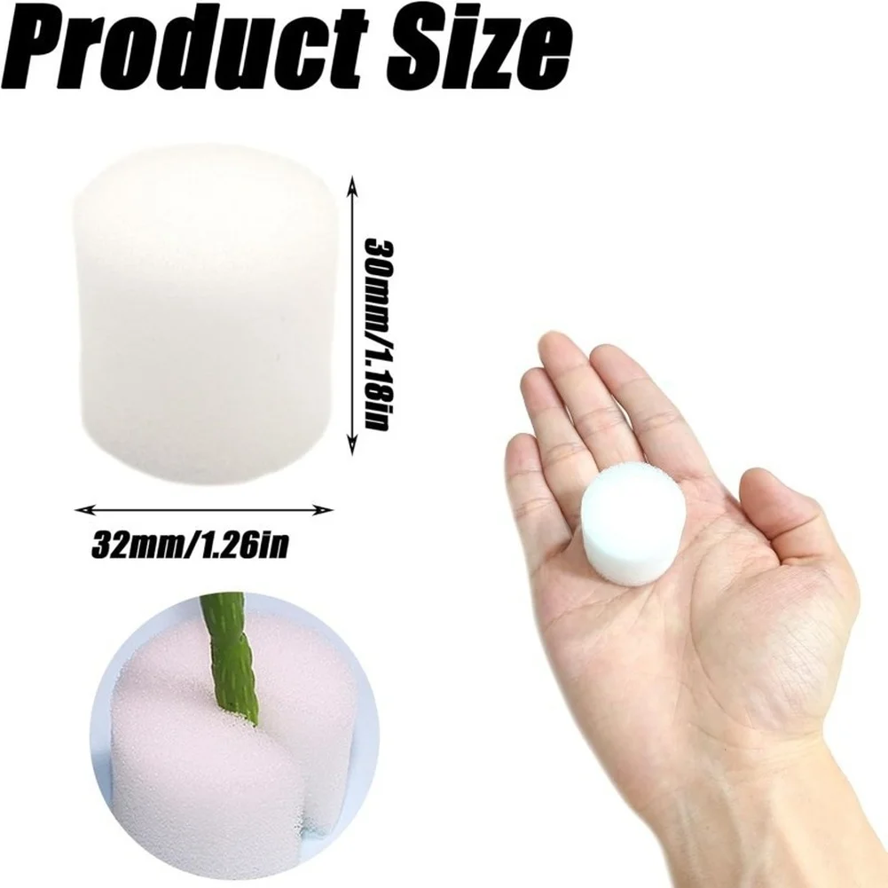 For Plant Propagation Sponges 100 pcs 32 x 30 mm High Density PU Foam for Water Based Indoor Gardening Projects