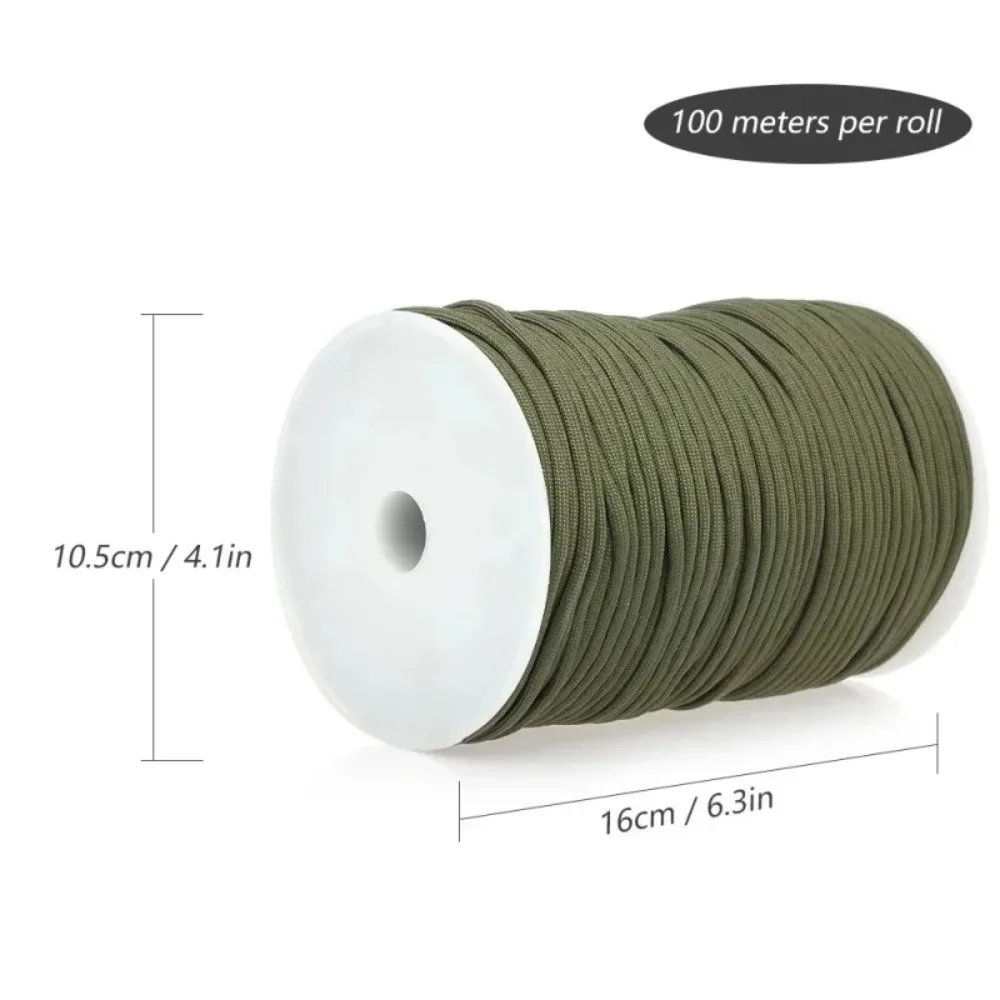 100m/31m Hochwertiges 9-adriges 550 Paracord-Seil 4mm Outdoor Taktisches Fallschirmseil Outdoor Survival Camping Zeltgurt – Detail 2