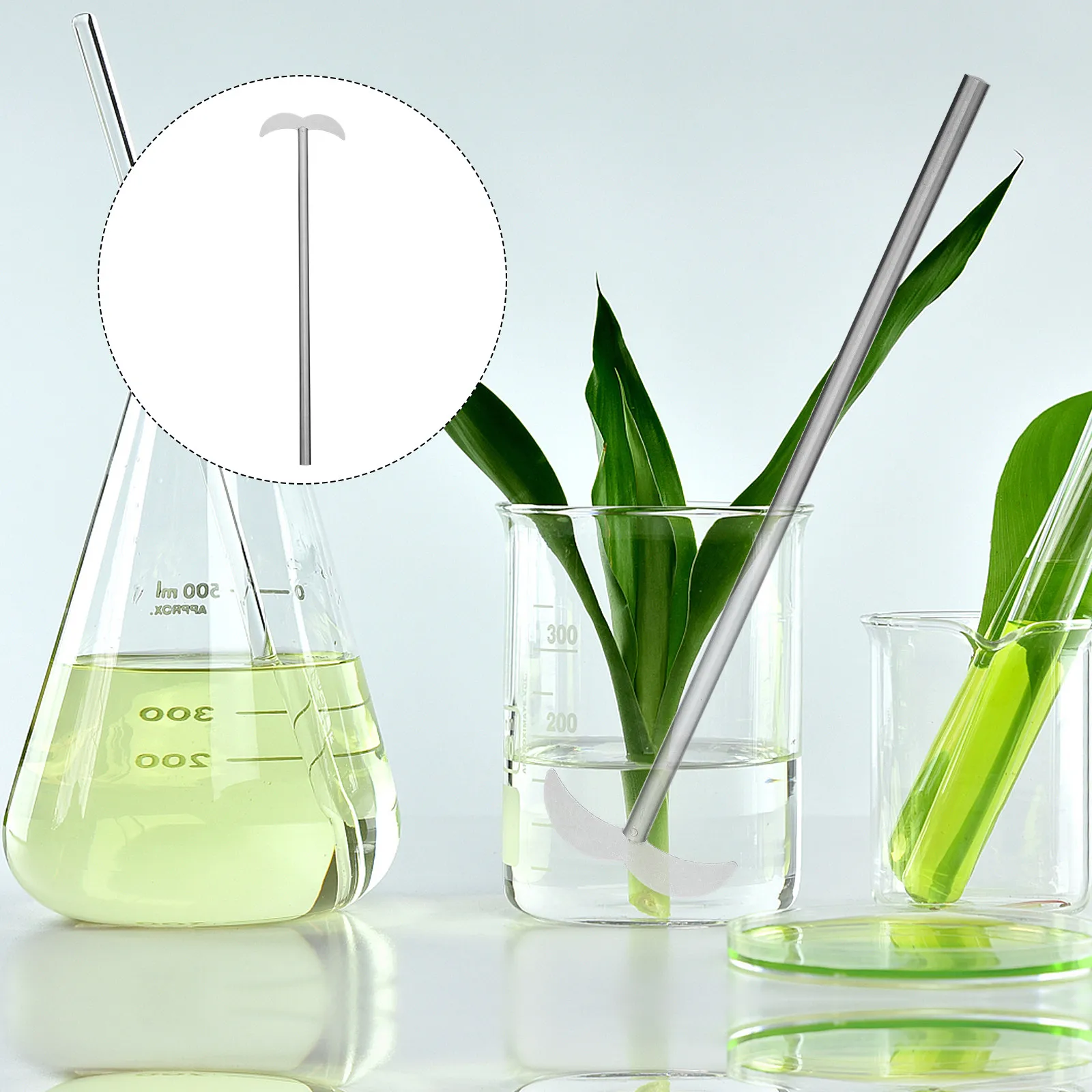 1Pcs Stainless Steel Stirring Bar Professional Laboratory Reagent Stirrer Acid Alkali Resistant Chemistry Experimental Mixing