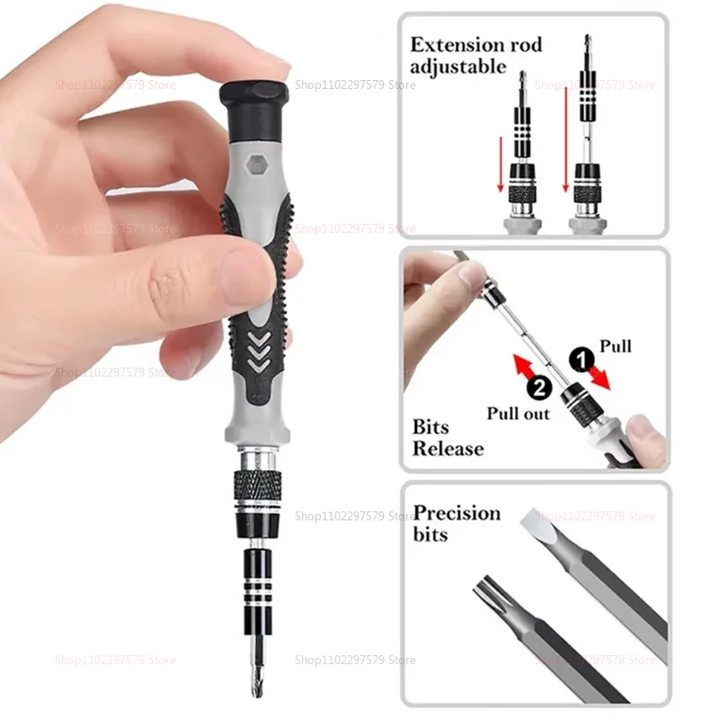 115 في 1 طقم تصليح الكمبيوتر المحمول المغناطيسي طقم مفك برغي دقيق مفك براغي صغير للكمبيوتر الإلكتروني وأداة إصلاح #4