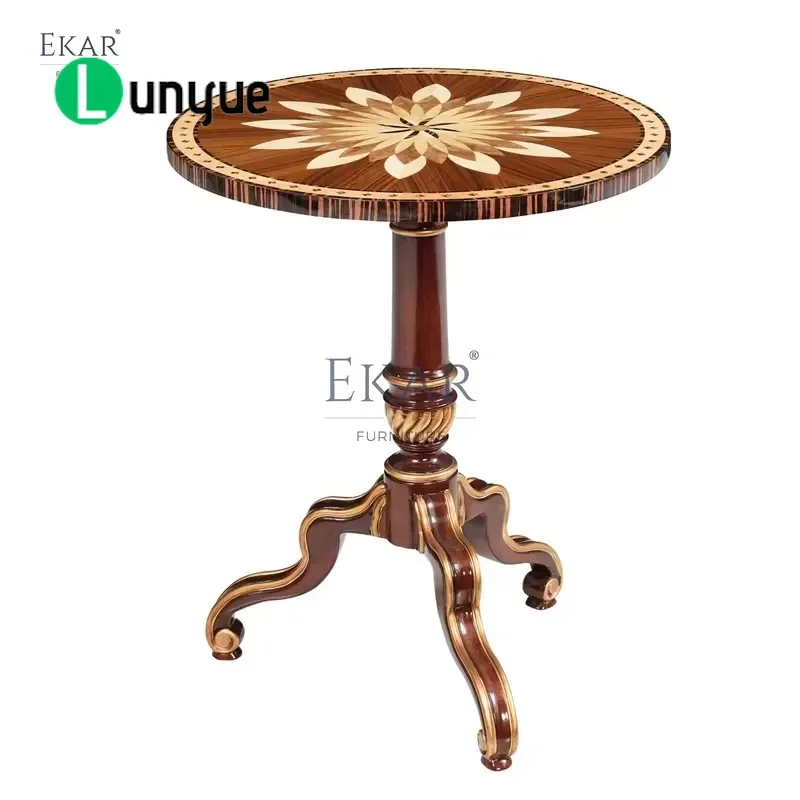 Classic Solid Wood Round Corner Table Functional Design Durable Furniture for Living Room Space Saving Modern Home Decor
