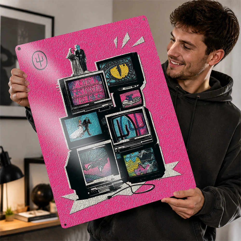 Twenty One Pilots Stacked TVs Textured Metal Poster Graphic Wall Art For Music Studio Customized Aluminum Sign Concertgoer Gift