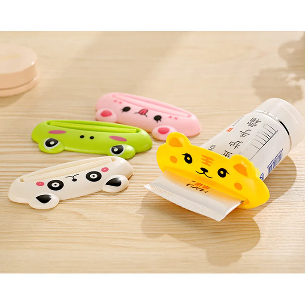 5Pcs Animal Cartoon Toothpaste Tube Squeezers Clips Easy Squeeze Dispensing Holder for Bathroom Accessories Smooth Flow