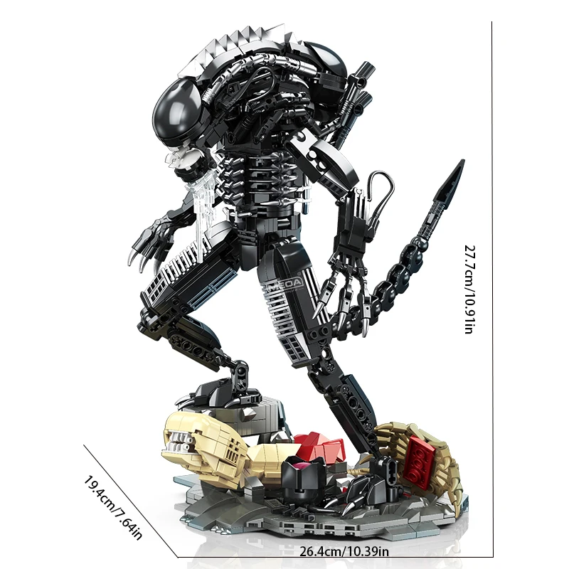 ﻿Creative Xenomorph Alien Building Toy for Boys Gift 882Pcs Warrior Mecha Block Set Simulation Construction Bricks Kits ﻿ ﻿