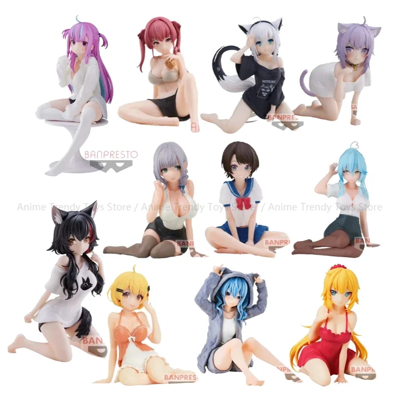 Original In Stock BANPRESTO Relax Time Anime Hololive IF Shirakami Fubuki Yozora Mel Akai Haato Ookami Mio Figure Model Toy WY