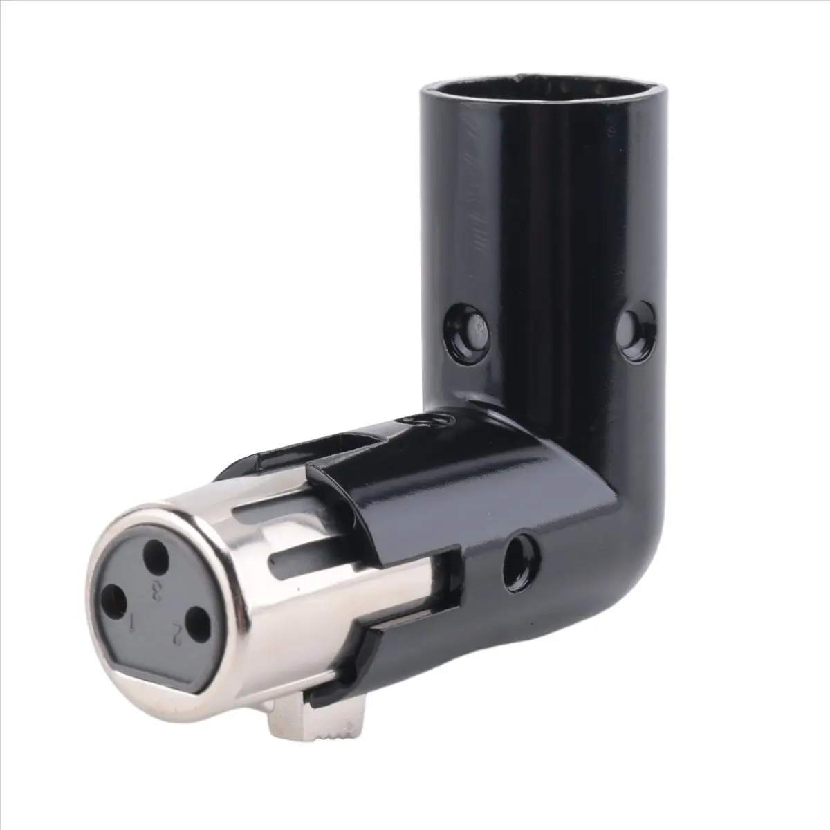 SPECIAL OFFER~1Pcs Rotatable XLR Angle Adapter Dual Male and Female L-Shaped Connector Metal Adapter with 4 Adjustable Angle Pos