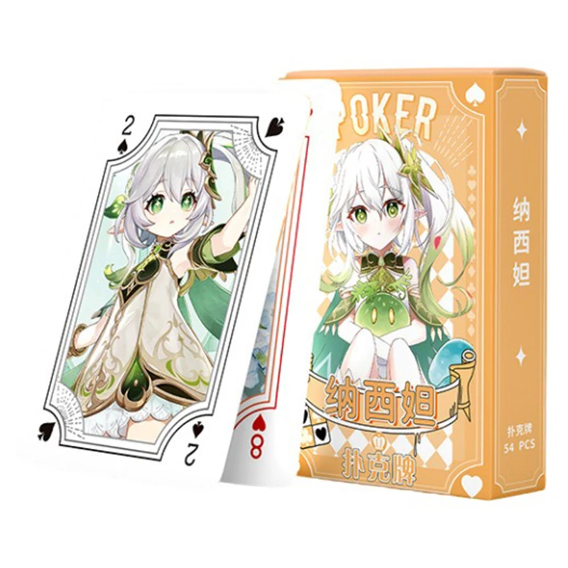 Genshin Impact Nahida poker playing cards board games child kids toys Children toy deck card game set Anime Buer